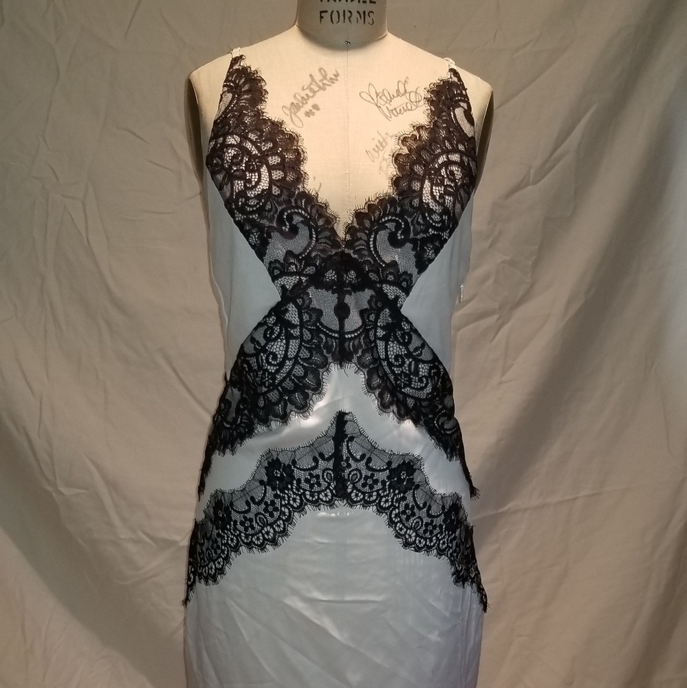 Satin and Lace Slip Dress H&M Gold Label